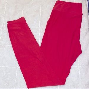 Pink Lularoe TC Leggings